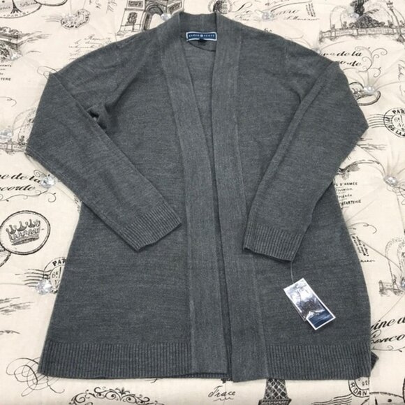 Karen Scott Open-Front Long-Sleeve Cardigan - Picture 2 of 5